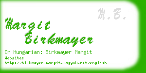 margit birkmayer business card